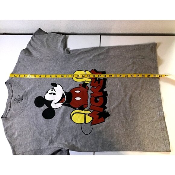 DISNEY- MENS SHORT SLEEVE MICKEY GRAPHIC T-SHIRT GREY 90% COTTON SIZE MEDIUM - Picture 7 of 7